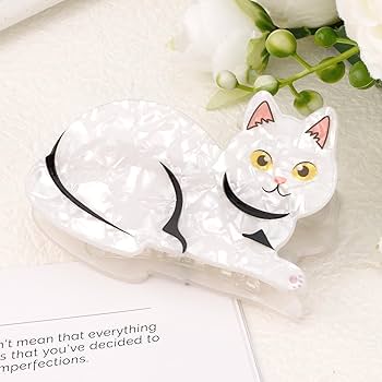 Amazon.co.jp: Hapdoo 猫ヘアクリップ、かわいい動物のバンス