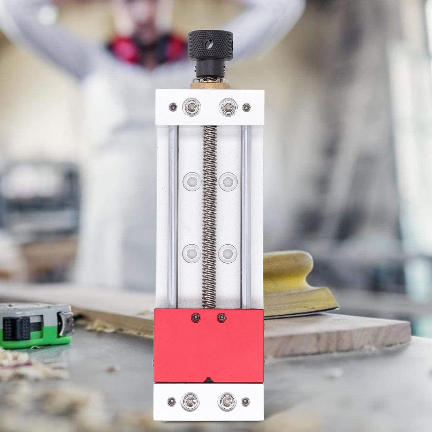 Jeffergarden Drill Press Vice Table Bench Vise Aluminium Alloy Premium Aluminium Alloy Bench Table Vise 0-100mm Clamping Range Practical for Polishing Engraving Crafting