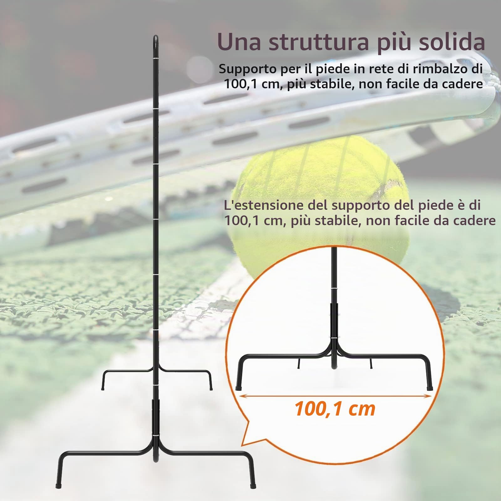 Rete Da Tennis 9,5 X 7 Piedi - Muro Da Allenamento Per Rimbalzo Con Tabellone Per Racchetta, Palla Sportiva, Pickleball e Allenamento All'aperto