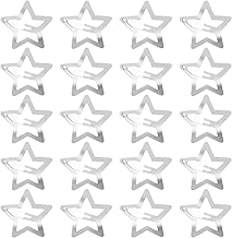 Pack of 20 Star Hair Clips Silver Non-Slip Pentagram Stars Hair Clips Non-Slip Metal Star Snap Headdress Star Hair Clips Retro Hair Accessories for Women Girls