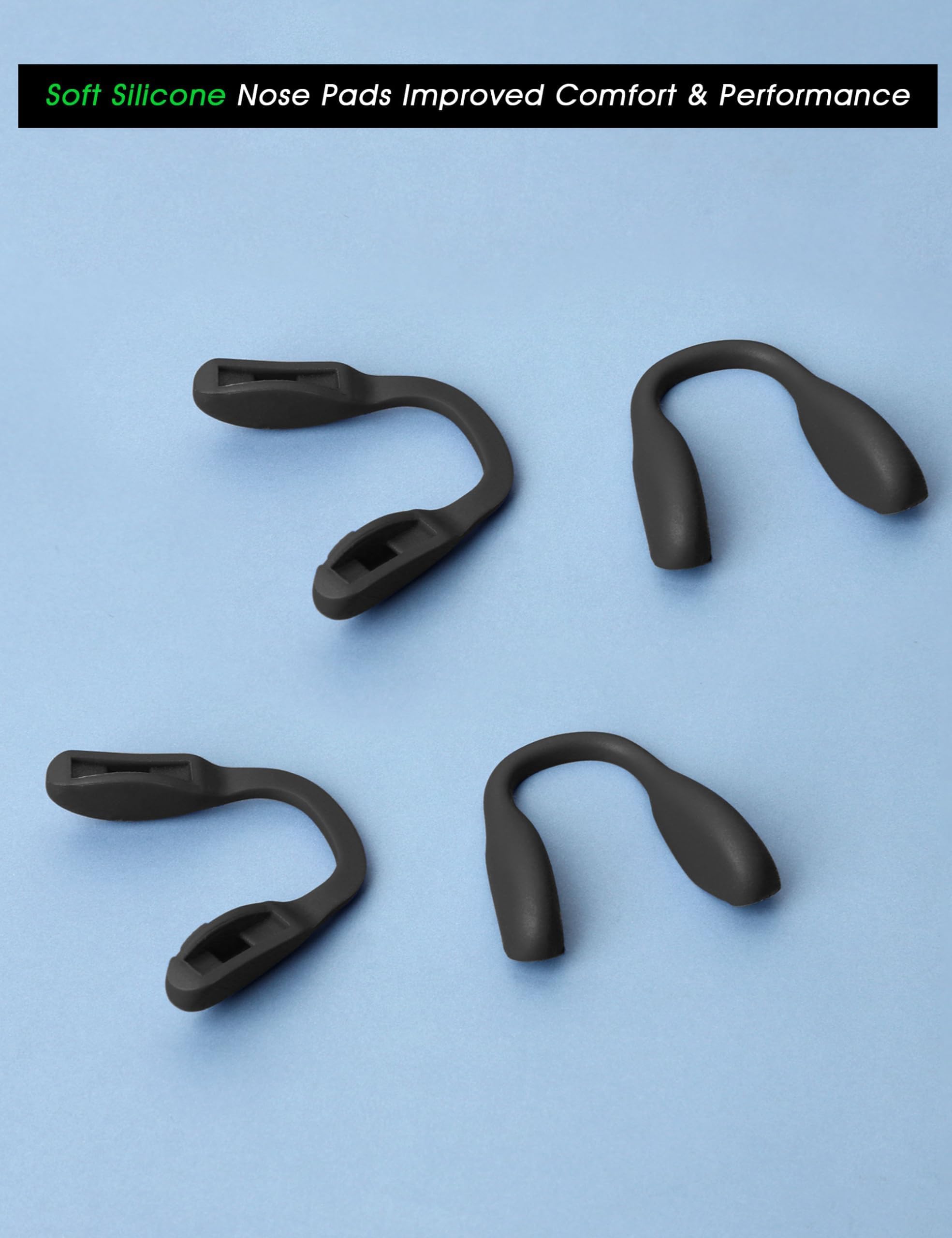 Acefrog 4 Piezas de Almohadillas Nasales Mejoradas para Gafas de Sol Oakley Split Shot OO9416, Crossrange OO9371, Targetline OO9397 OO9398, Repuesto de Pieza Nasal de Inserción, Almohadilla Nasal