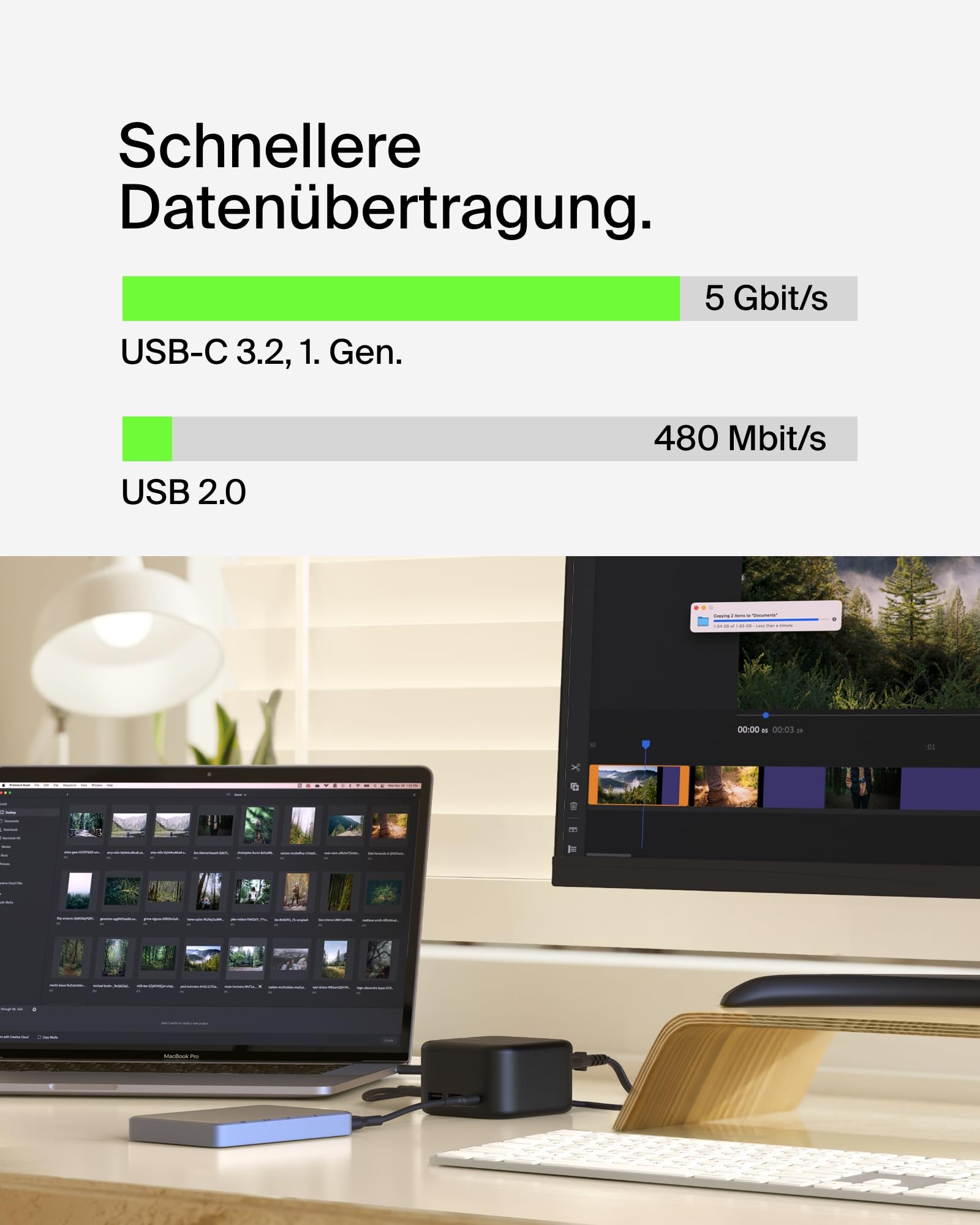 Belkin Connect USB-C-6-in-1-Core-GaN-Docking-Station (130 W), 96 W PD für Peripheriegeräte, USB-C, USB-A, Gigabit-Ethernet, HDMI-4K-Anschlüsse zum Gamen, für MacBook Pro, Windows-Laptops, Chromebook