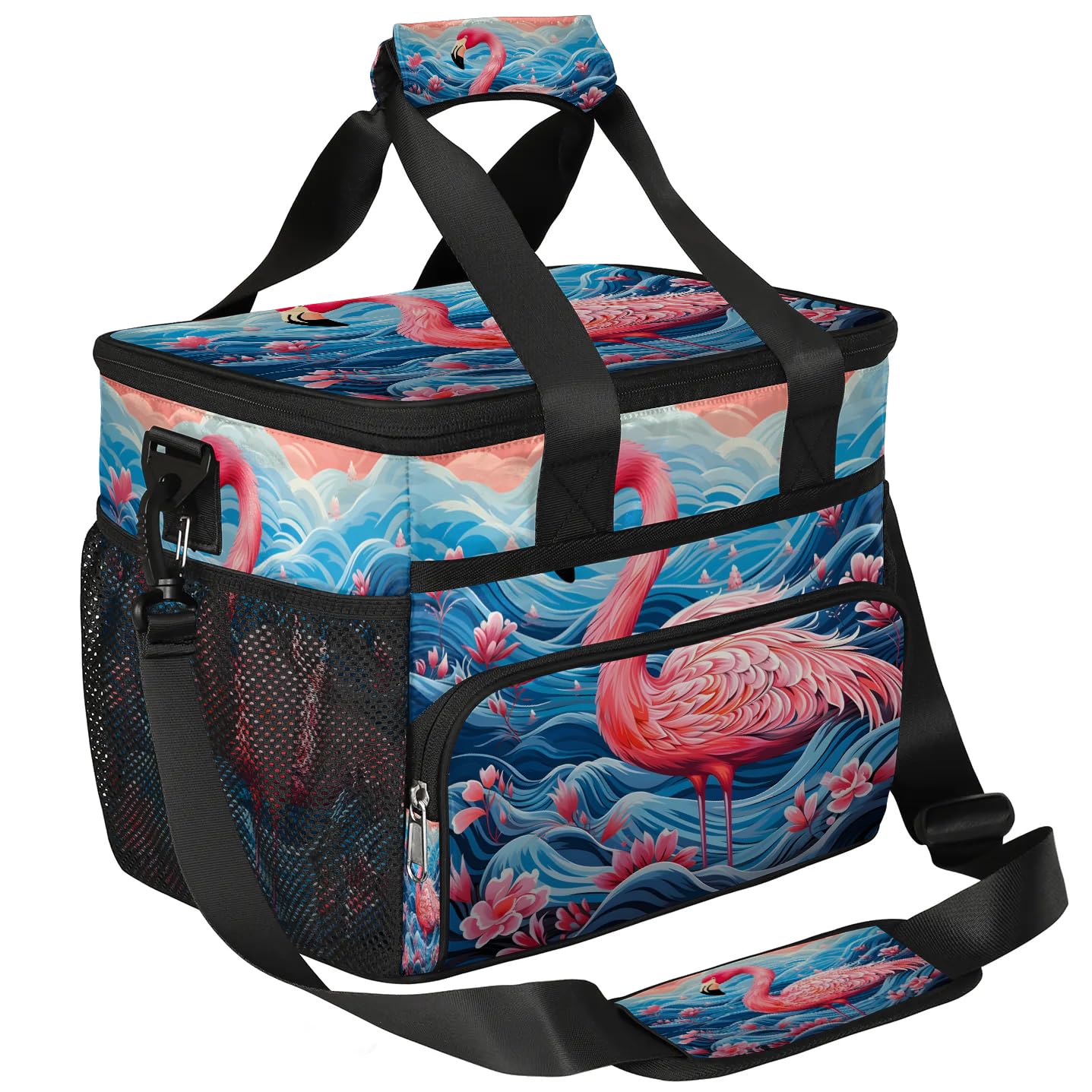 Lunch Box for Men Heavy Duty Insulated Lunch Bag for Women Flower Flamingo Lunchbox for Adults Lunch Cooler