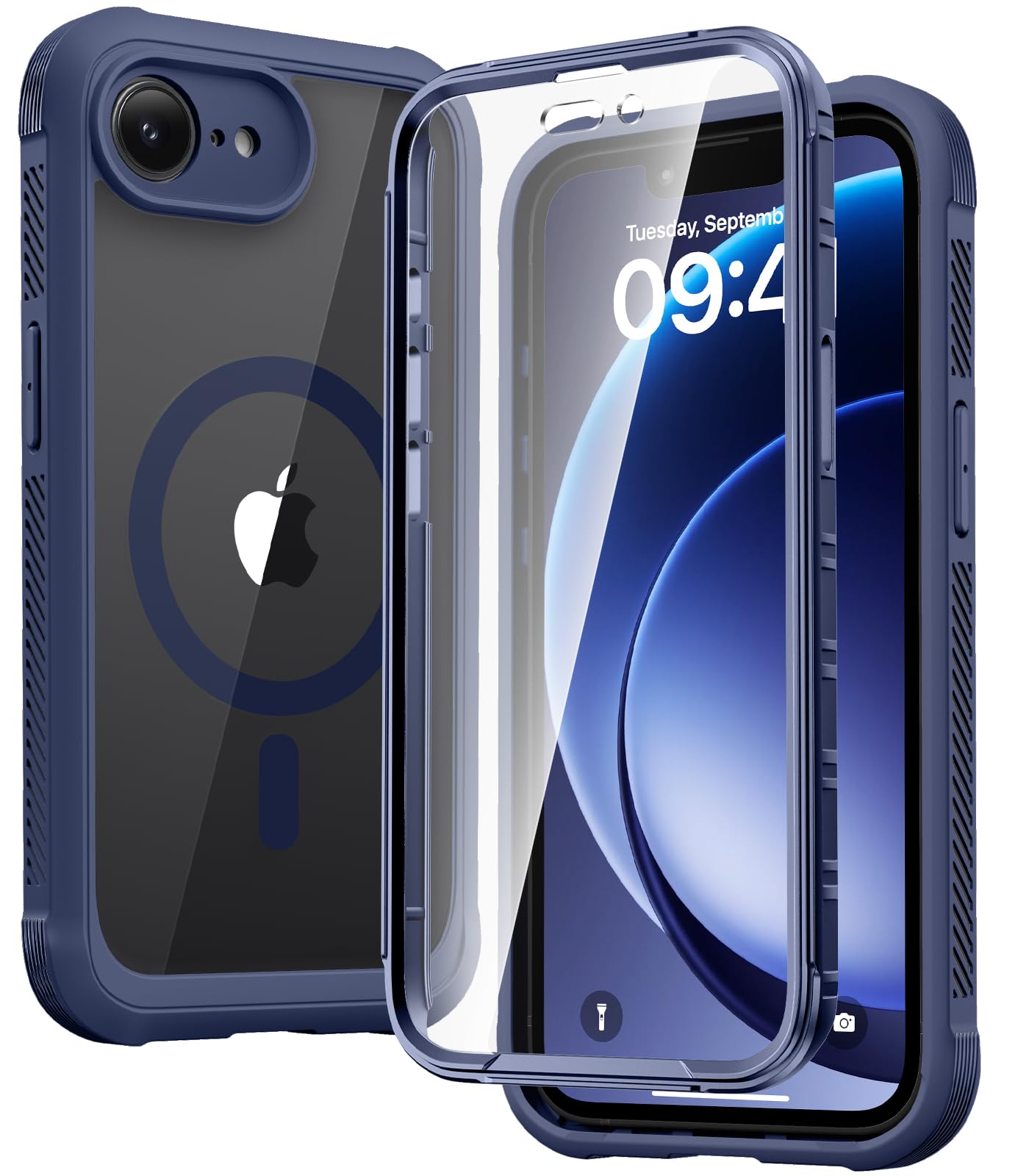 Diaclara für iPhone 17e Hülle & iPhone 16e Hülle mit MagSafe, Militärschutz 360 Grad Vollschutz Schutzhülle Stoßfest mit integrierter Displayschutzfolie Handyhülle für iPhone 17e/16e 6,1", Blau