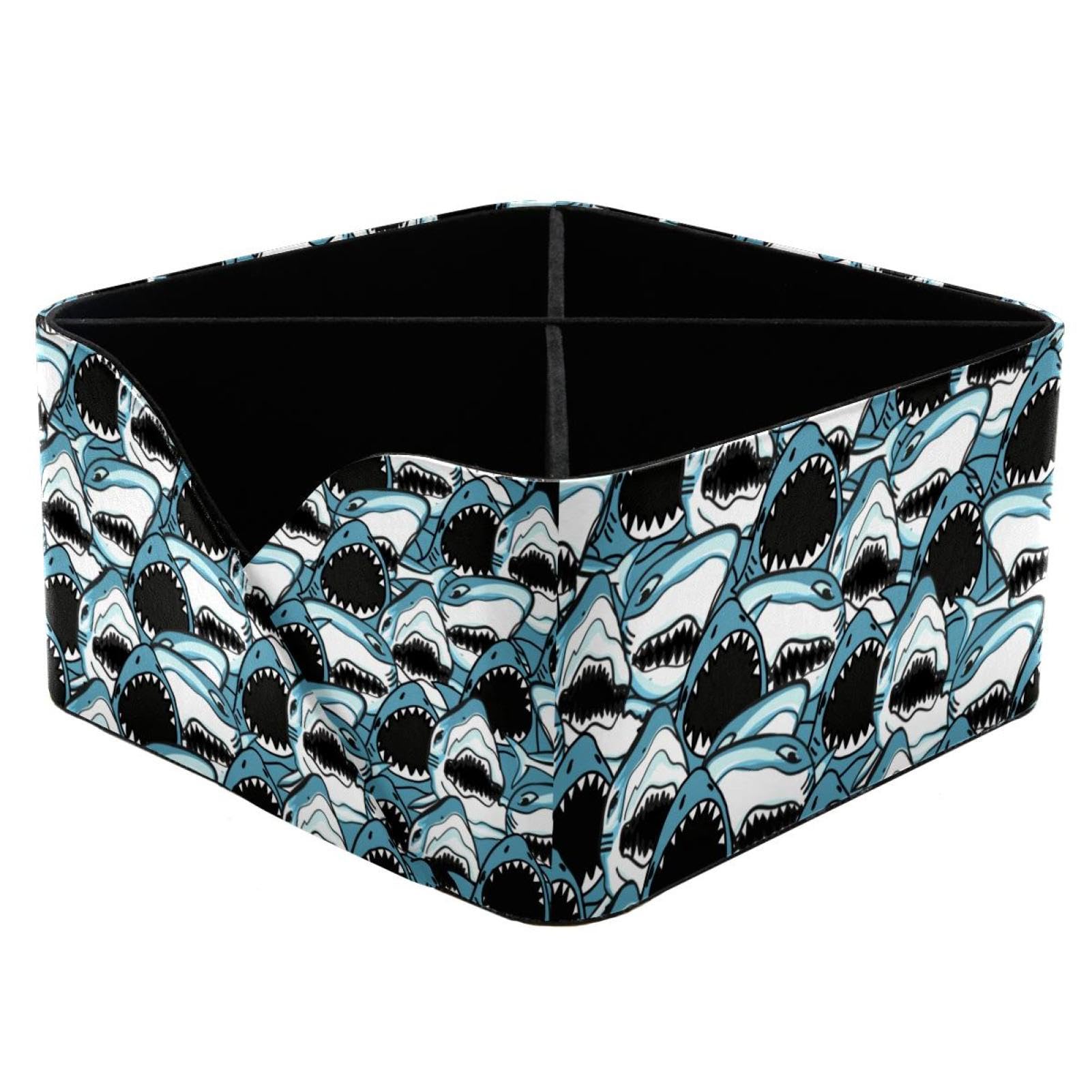 Organiseur de bureau avec 4 compartiments et pot de rangement requin