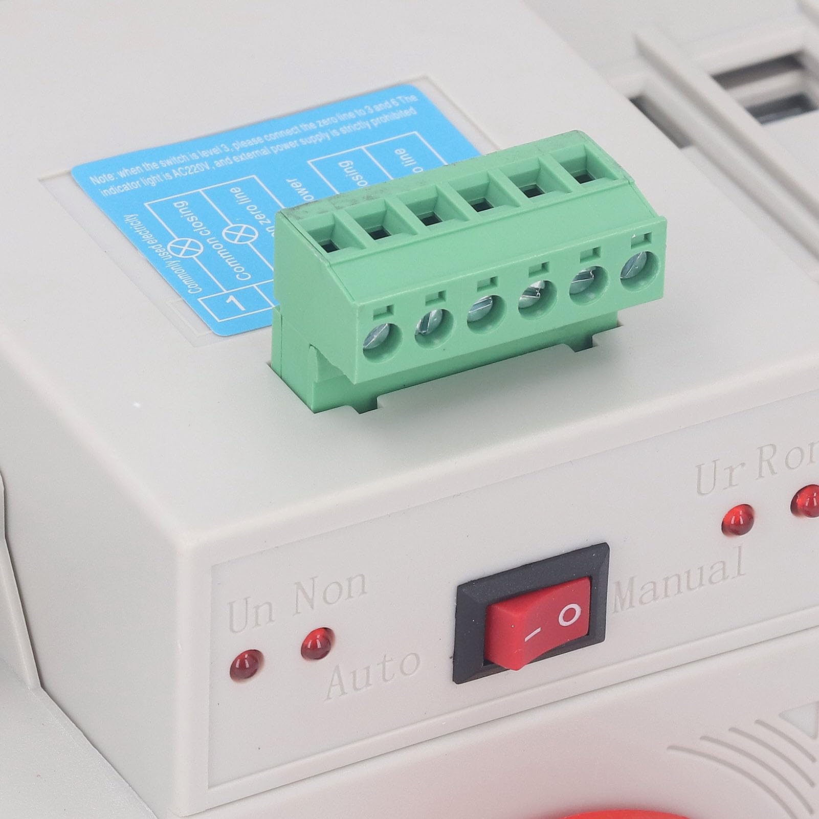 Demeras Mini Podwójny Przełącznik Zasilania 230 V Automatyczny Przełącznik Przełączający Niezawodna Ochrona dla Szpitali i Banków Trudnopalny Komputer 2P (125A)