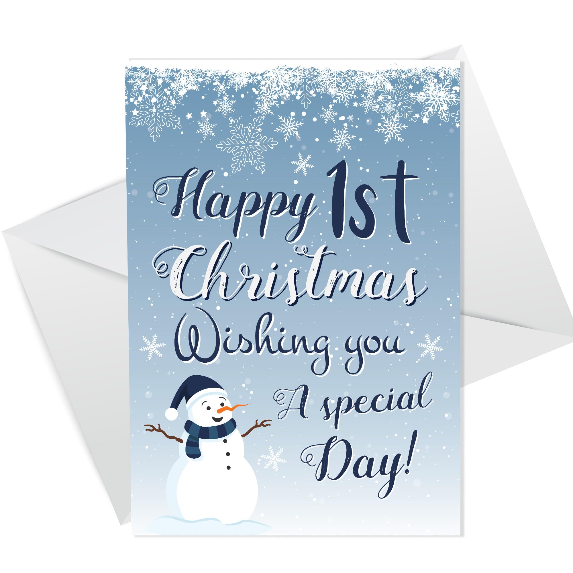 RED OCEAN Happy 1st Christmas Card For Daughter Son Handmade Christmas Cards Baby Boy Baby Girl Christmas Cards