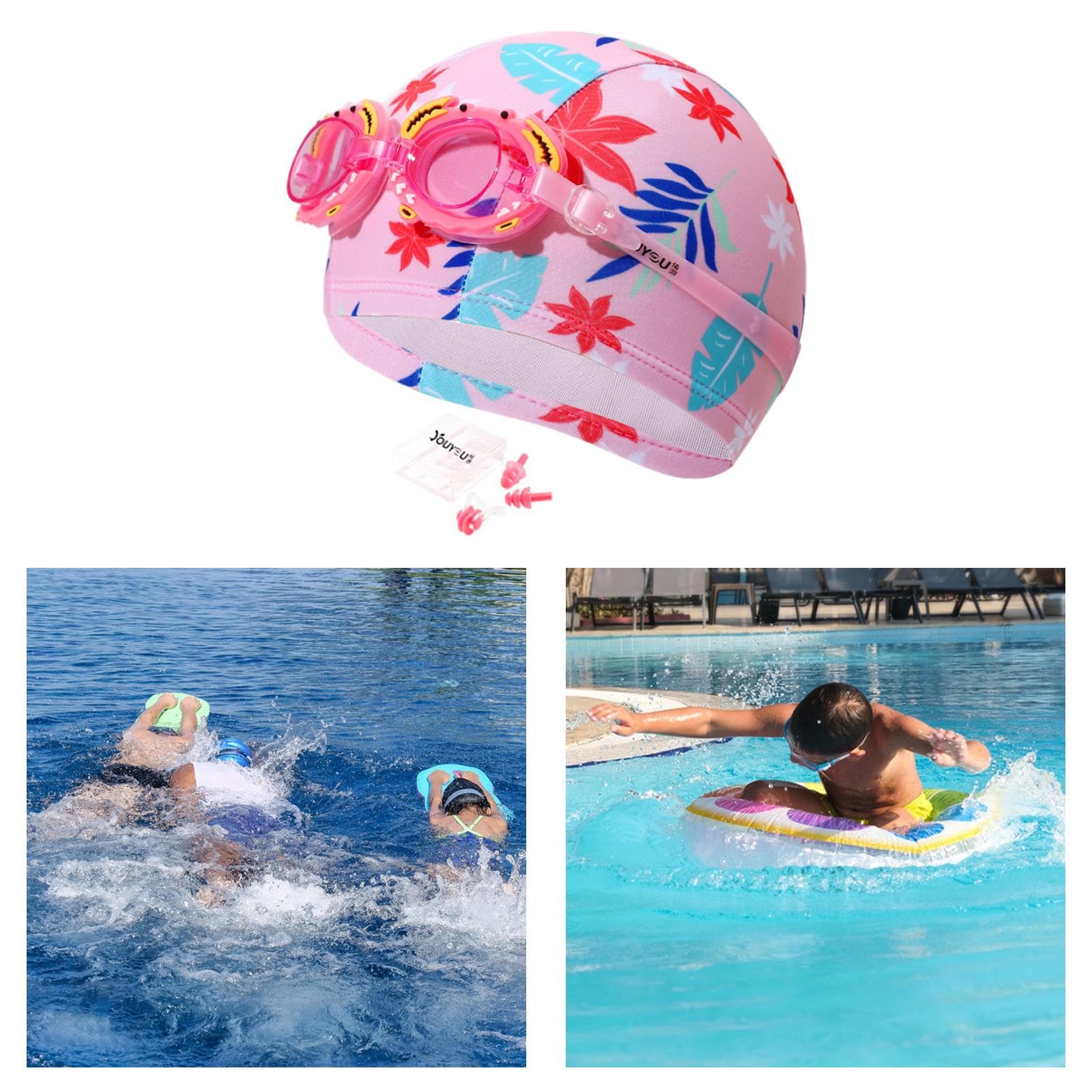 5X Lunettes de Natation Ensemble de Bonnets équipement de Natation pour Enfants Filles Garçons Plongée Natation