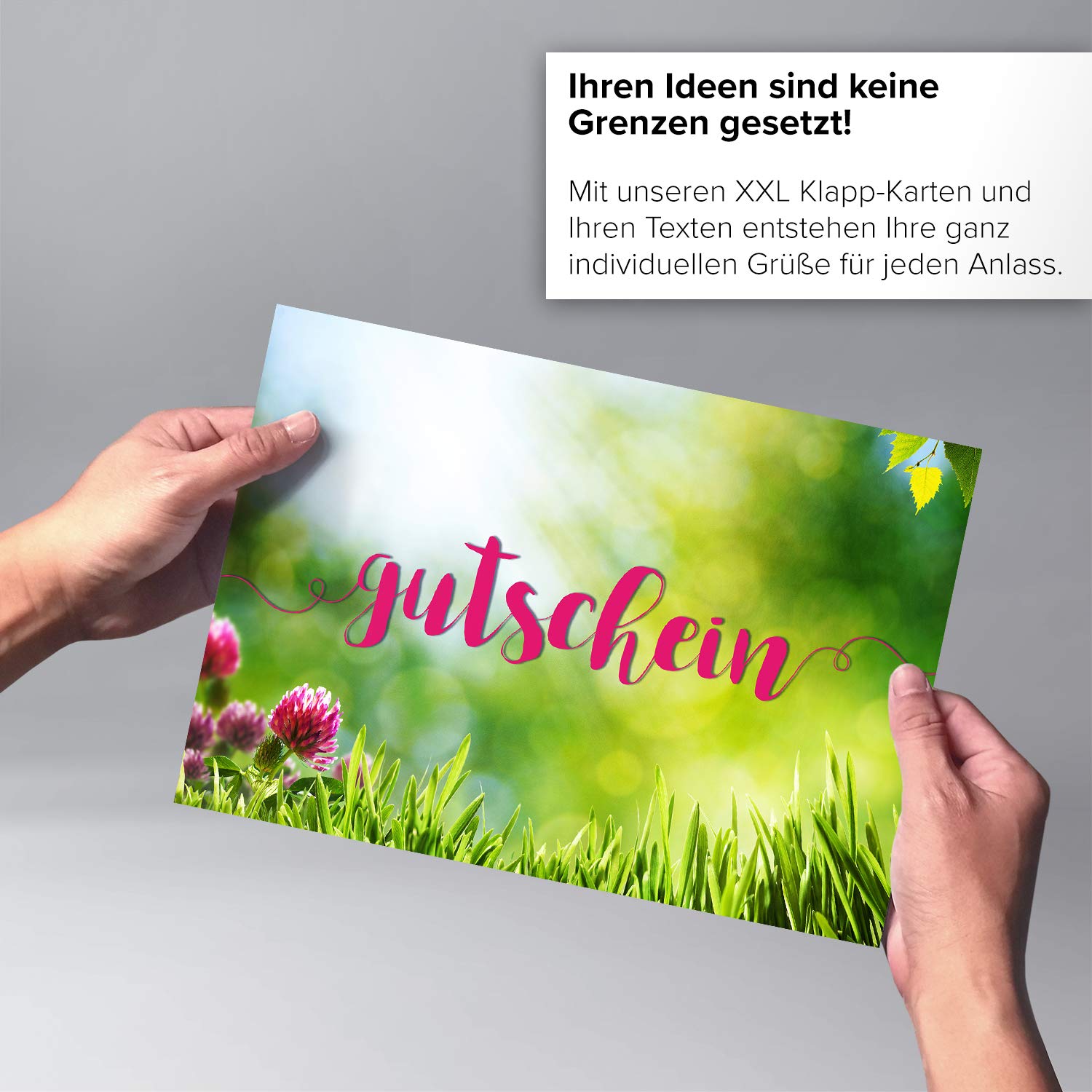 XXL Gutscheinkarte DIN A4 – Motiv Besteck/Dinner, Klappkarte Mit Umschlag, Für Geburtstag, Hochzeit, Weihnachten
