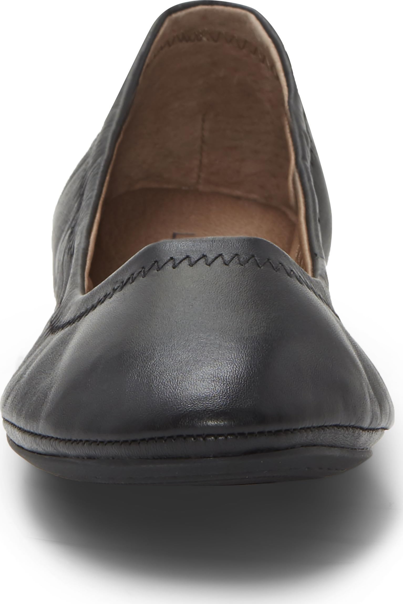 Close-up of the Lucky Brand Emmie Ballet Flats showing the soft leather upper and flexible sole.