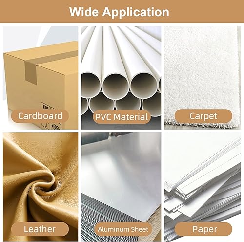 Miniatura 8 de Harita Cortador de caja de cuchillos utilitarios con clip para cinturón, paquete de 5 cuchillas rellenas adicionales y mango de madera, cortador