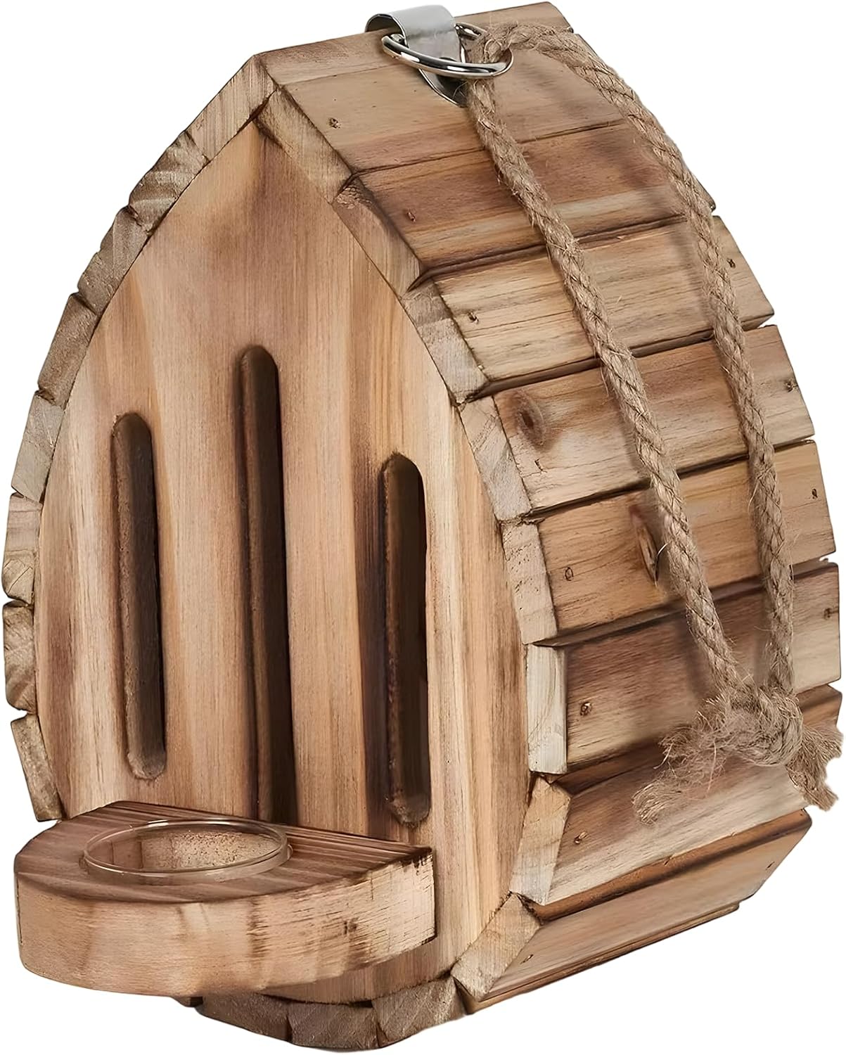 Wooden Butterfly House with Feeder, Outdoor Garden Shelter, Easy Clean & Install, 7.48 X 3.62 X 5.12 in