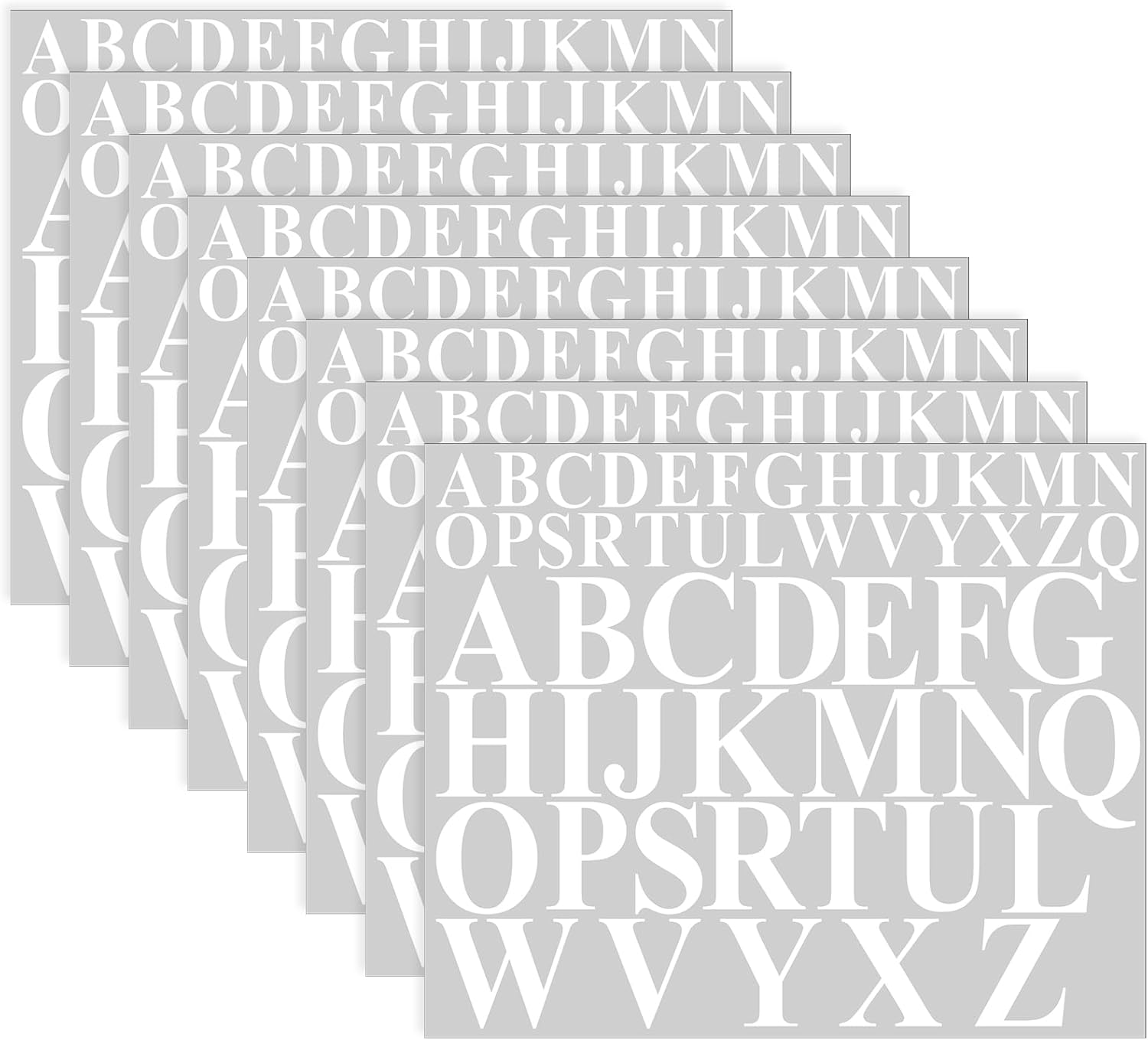 Fulmoon 8 Sheets 416 Pcs Vinyl Letters Stickers Alphabet Number Self Adhesive