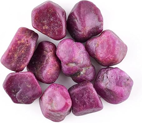 InfinityGemsArt Raw Ruby Rough Stone, Ruby Bullets, Natural Crystals for Jewelry Making, Wire Wrapping Wholesale Gemstone Lot, Healing Crystals, July Birthstone, DIY Gift 50 carats