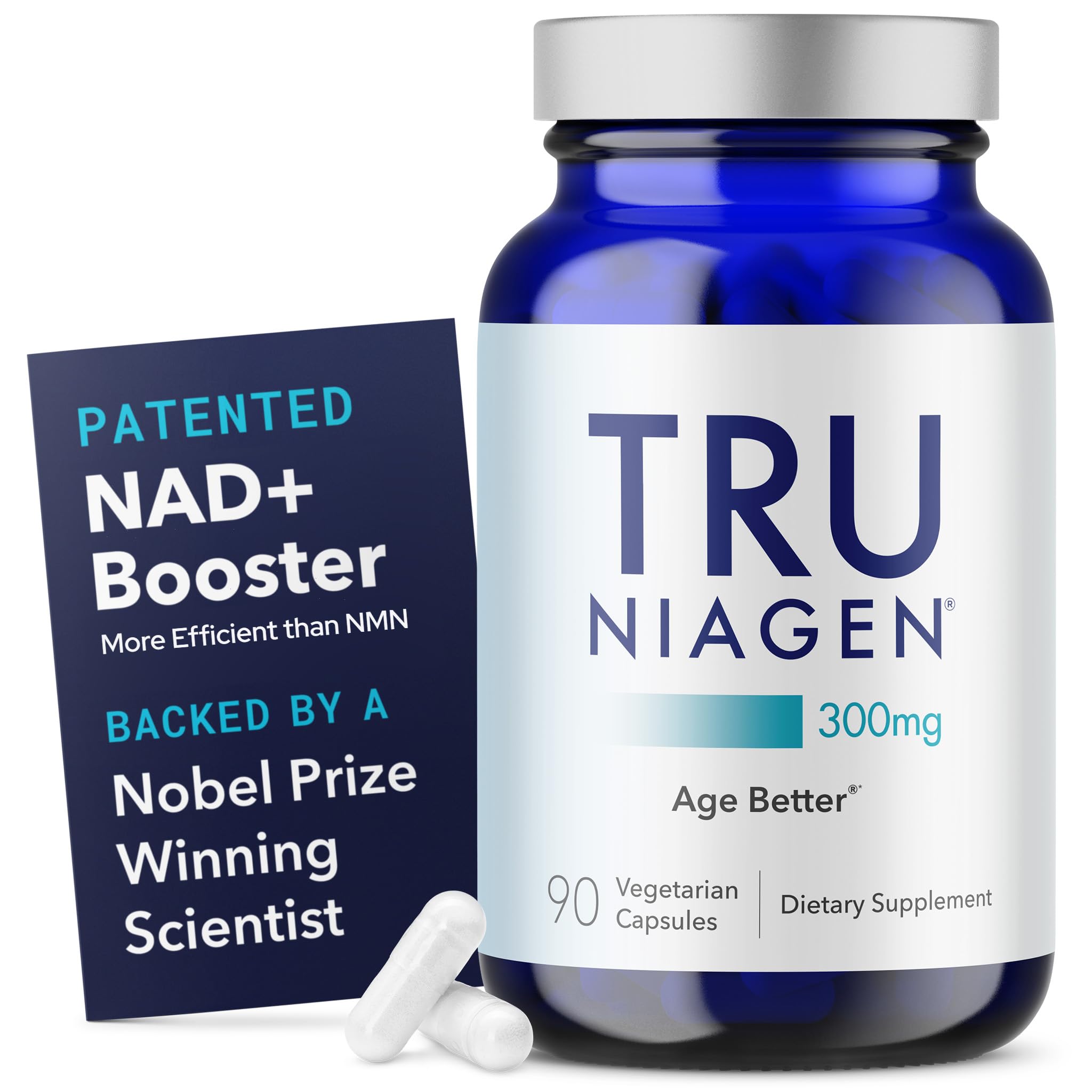 TRU NIAGEN NAD+ Supplement, Nicotinamide Riboside 300mg, 90 Daily Servings