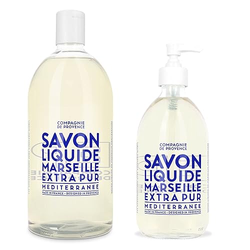 Miniatura 23 de Compagnie de Provence Savon de Marseille - Jabón líquido nutritivo, Karité (manteca de karité), recarga de 16.7 onzas líquidas