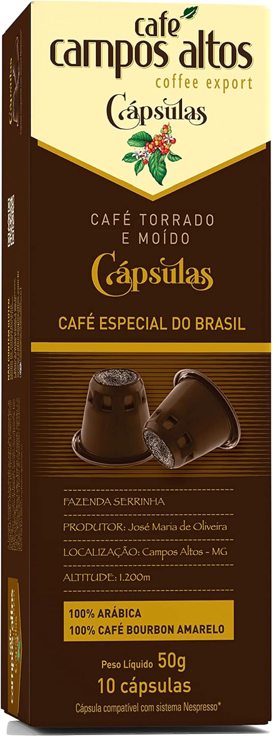 Café Campos Altos, Cápsulas Café Especial Bourbon Amarelo, Nespresso