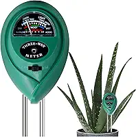 HSLGOVE Medidor de umidade do solo, medidor de pH do solo 3 em 1/Lihgt/medidor de umidade do solo para plantas domésticas, gramado interno e externo, flores, jardinagem, agricultura (não precisa de