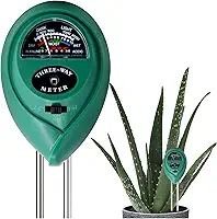 HSLGOVE Medidor de umidade do solo, medidor de pH do solo 3 em 1/Lihgt/medidor de umidade do solo para plantas domésticas, gramado interno e externo, flores, jardinagem, agricultura (não precisa de