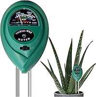 HSLGOVE Medidor de umidade do solo, medidor de pH do solo 3 em 1/Lihgt/medidor de umidade do solo para plantas domésticas, gramado interno e externo, flores, jardinagem, agricultura (não precisa de