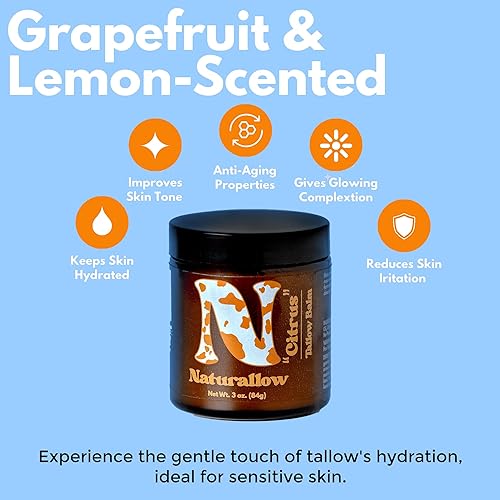 Miniatura 9 de Naturallow Tallow For Skin - Paquete de cuidado de la piel de sebo alimentado con pasto y acabado - Bálsamo de sebo para pieles sensibles - Bálsamo