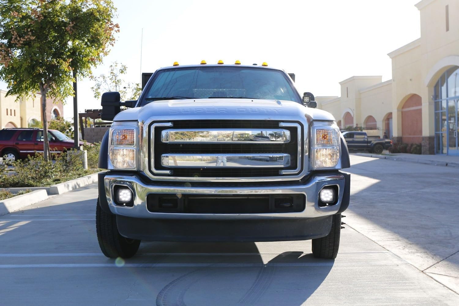 iJDMTOY LED Fog/Driving Lights Compatible with 2011-16 Ford F-250 F-350 F-450 Super Duty, Incl (2) 27W High Power LED Fog Lamps, Foglight Location Mount Brackets, Bezels & Relay Wiring On/Off Switch