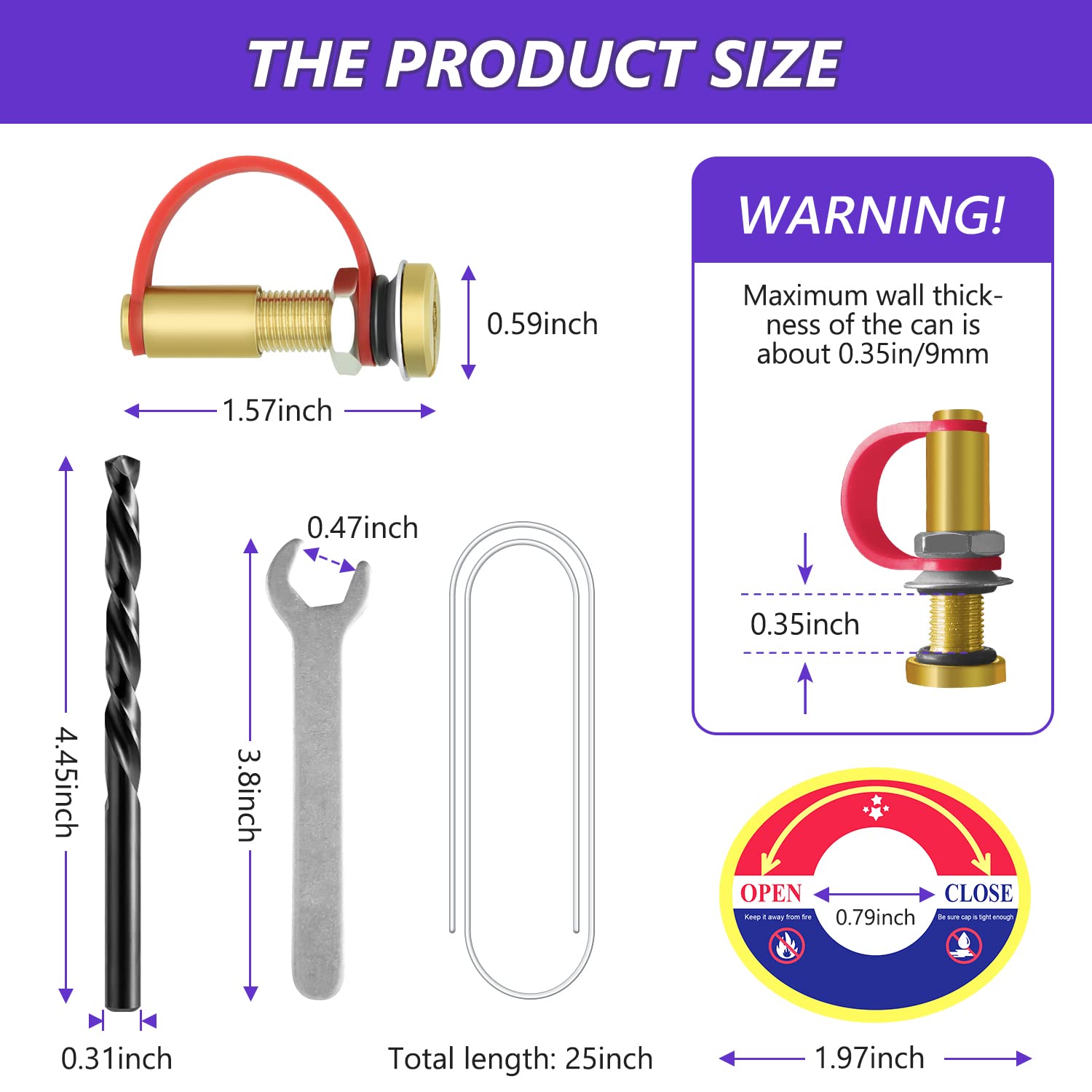 Buy Okimyi Fuel Gas Can Vent Caps, 3 Pack Upgrade Fuel Gas Can Vent Kit