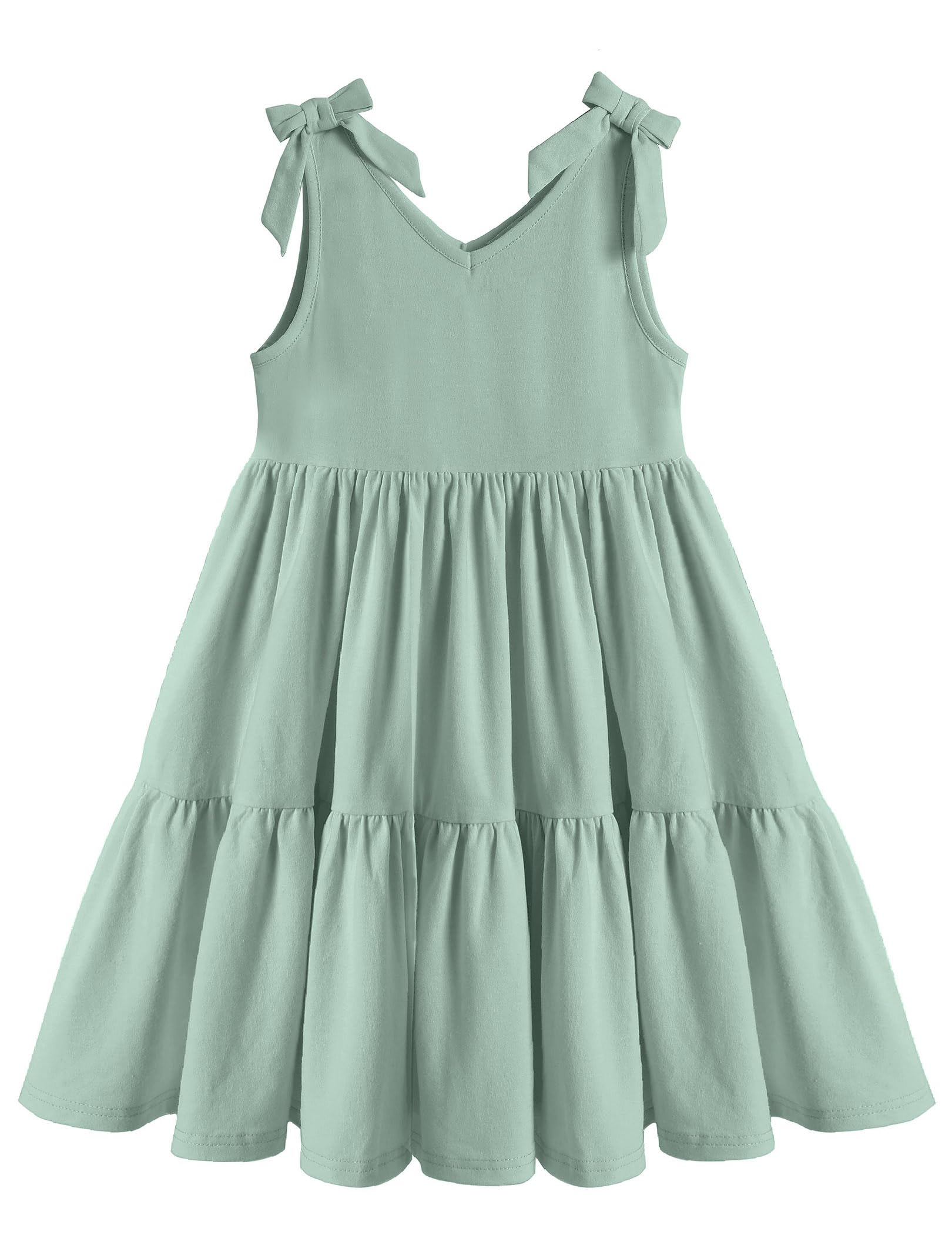 Arshiner Toddler Girl Summer Dress Little Girls Casual Beach Party Bowknot Sling Sundress with Pocket 1-7t