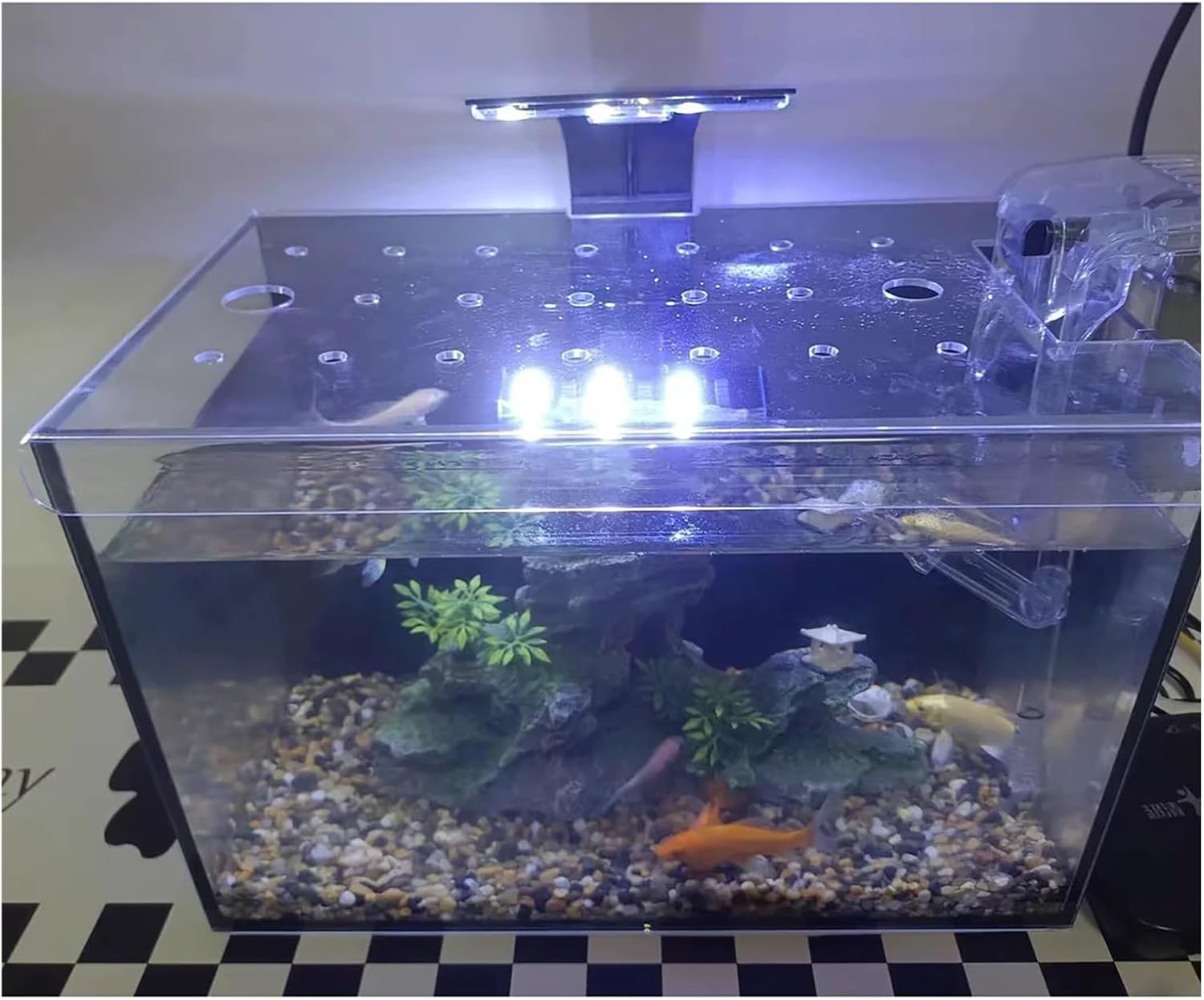 Custom Aquarium Lid Tank Hood Top Cover Anti-Jumping Net Cover, Acrylic Clear Fish Tank Cover Canopy, Cut to Any Size