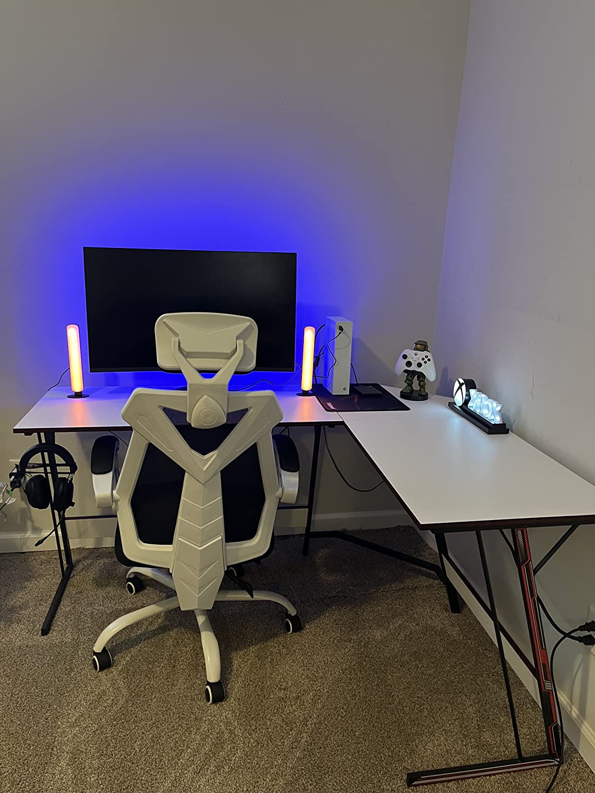 19/mo Finance DESINO L Shaped Gaming Desk 59 inch Computer Coner Desk PC Wirting Table Gamer