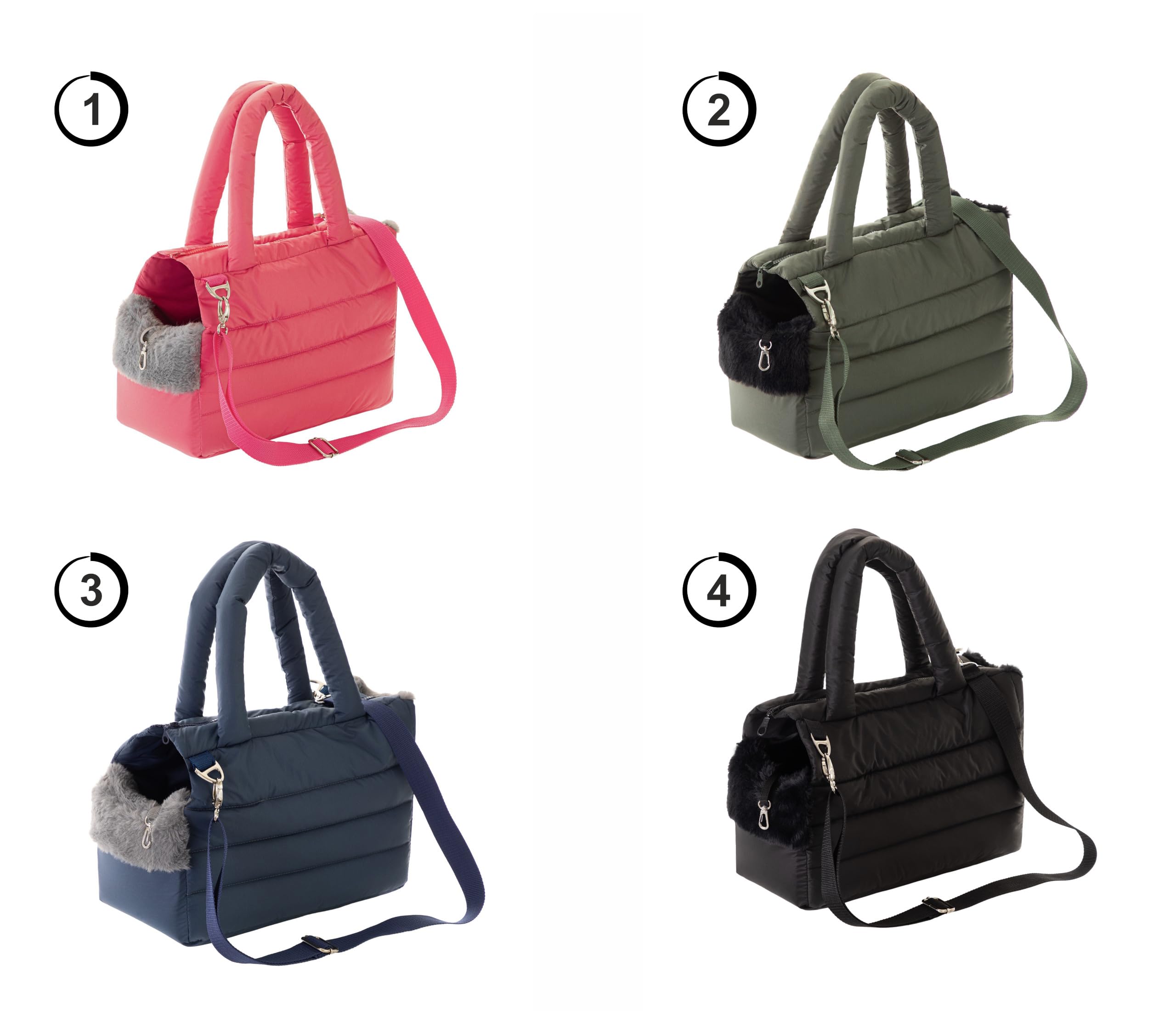 Hundetasche, Welpentasche - Tragetasche für kleinen und mittleren Hund, Katze - S - bis 5 kg, Tasche für unterwegs, Hundetrage mit Karabiner, Dog Carrier, Transporttasche, dunkelblau