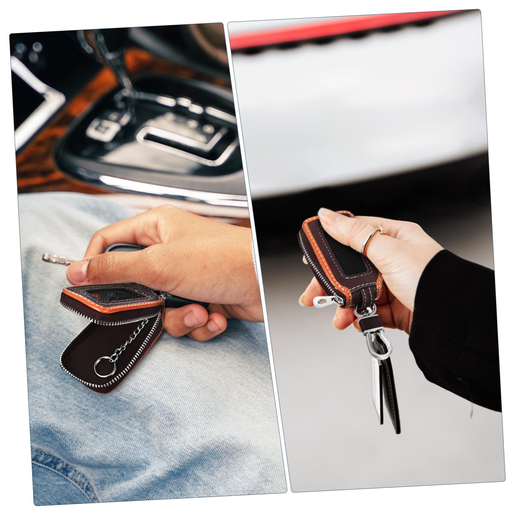 5piezas Funda De De Coche De PU Protector para De Auto Accesorio Práctico para Mantener del Coche