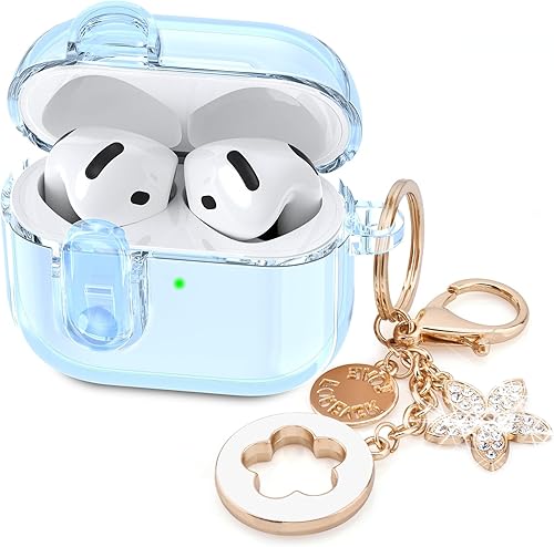 Miniatura 29 de Funda VISOOM 2025 transparente para Airpods iPods 4 con cierre de seguridad, funda para Airpod iPod 4 suave para Air Pods iPods de 4ª generación con