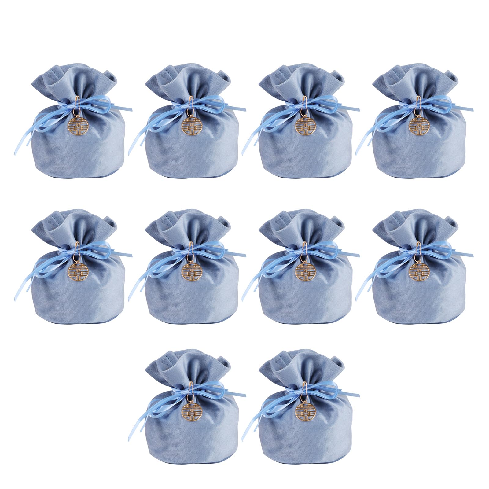 Yhplxyuus 10Pcs Velvety Cloth Drawstring Bag Wedding Gift Wrapping Pouches Birthday Party Treat Bag for Candy Chocolate Jewelry Luxury Velvety Gift Pouches