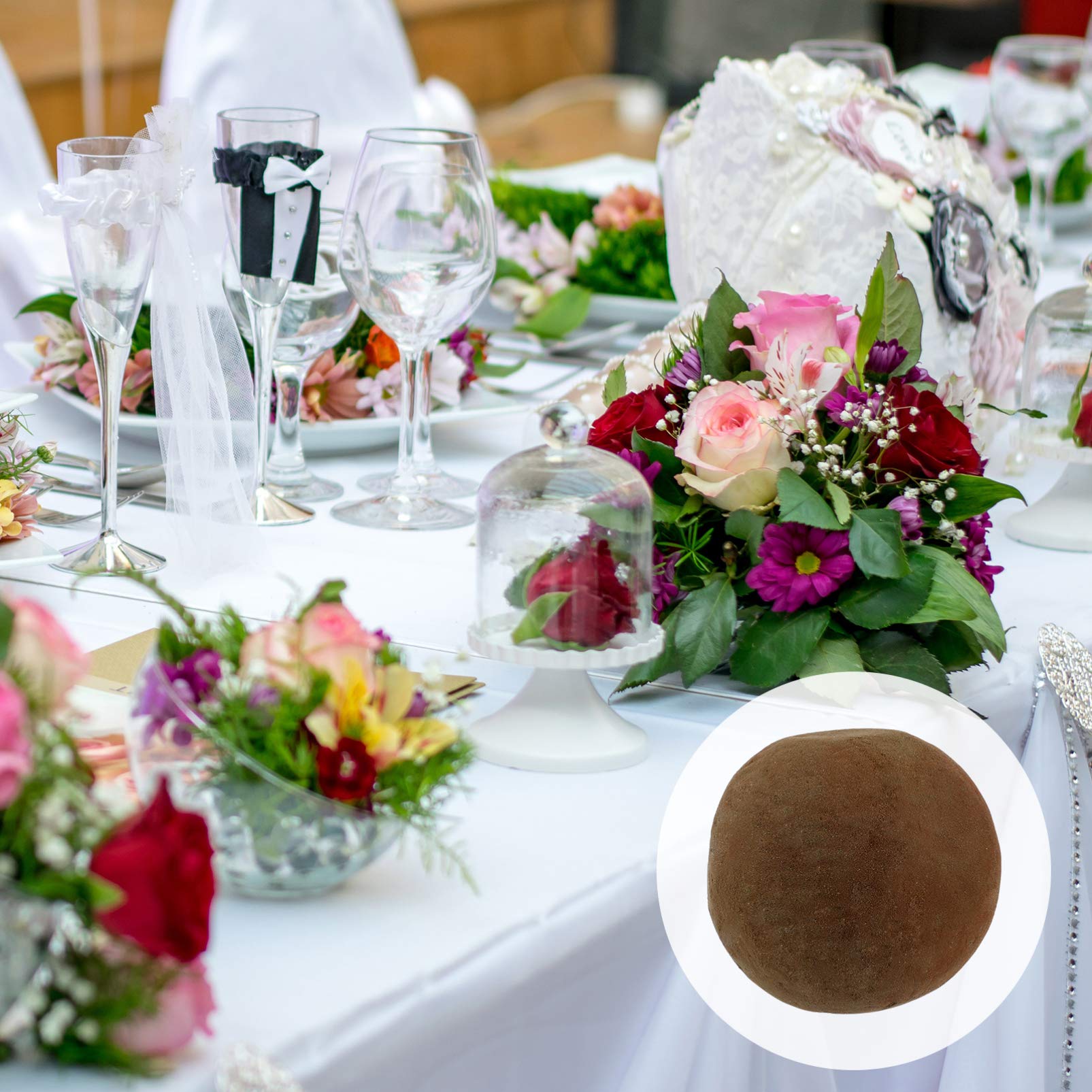 Fournitures pour magasin de fleurs de mariage, boue ronde, DIY, fausse fleur, éponge absorbante à la main, mousse verte pour arrangement floral