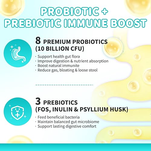 Miniatura 2 de Probióticos para perros, enzimas digestivas para apoyo a la salud intestinal, suplemento de fibra para perros con calabaza para diarrea y apoyo