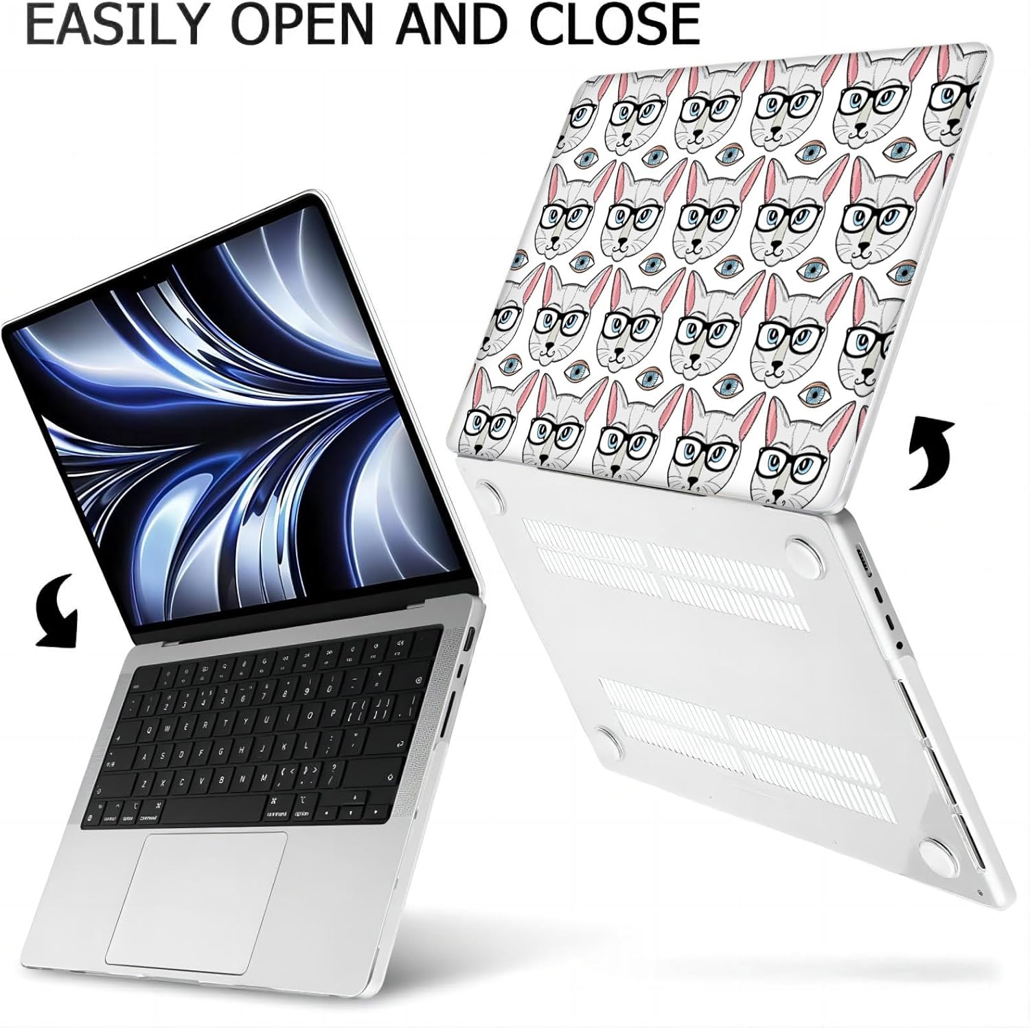 Compatible with MacBook Neo 13-inch, Hard Shell Case with Keyboard Cover and Screen Protector (A3404 A18 Pro chip, 2026 Release) - Kittens MD8622