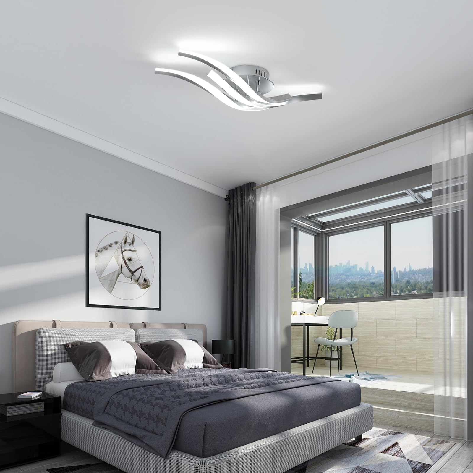 Etc-shop Deckenstrahler, Leuchtmittel Nicht Inklusive, Design Glas Decken Lampe Wohn Schlaf Zimmer Beleuchtung Lampe S07170xx
