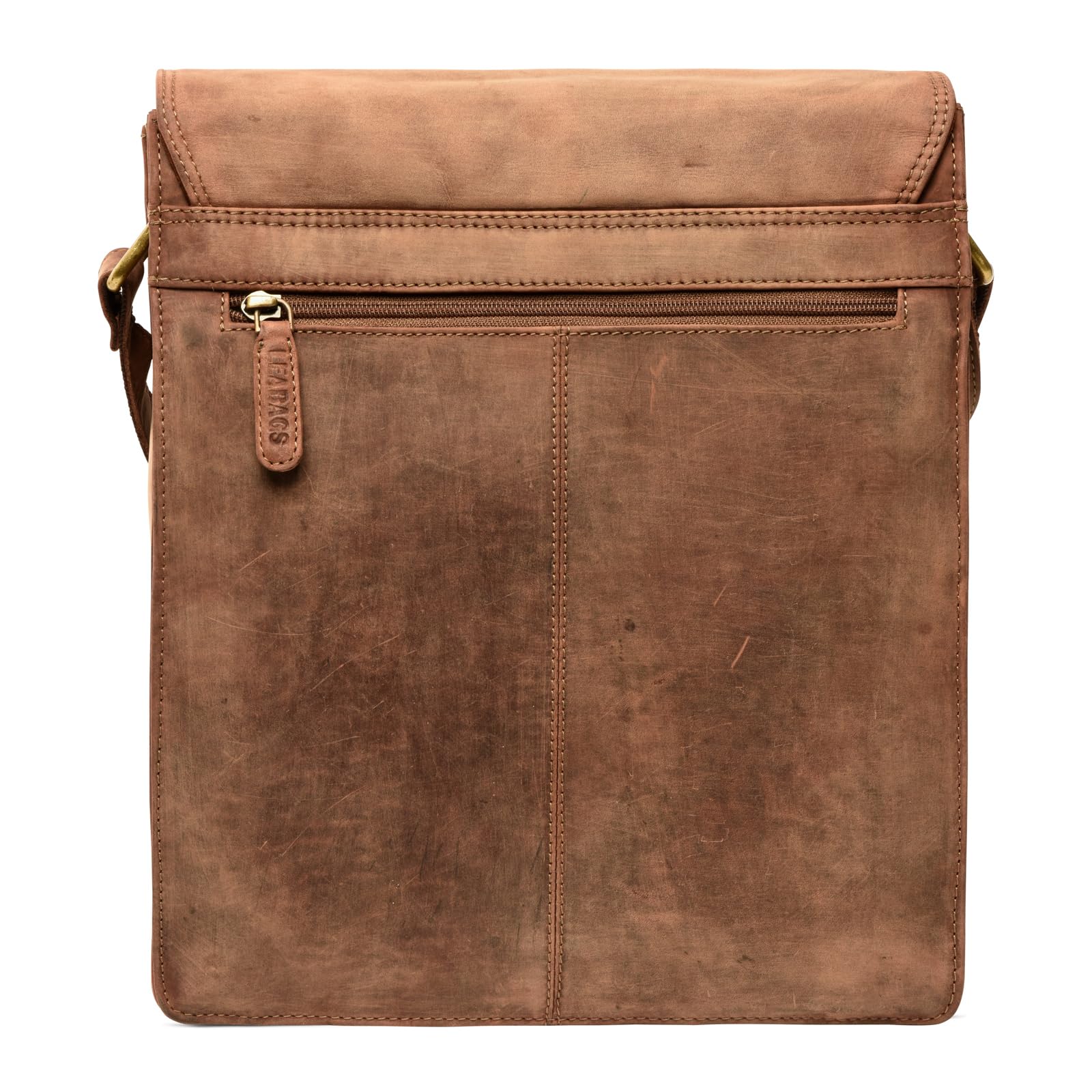 LEABAGS London Umhängetasche Herren Leder – Herrentasche zum Umhängen Echtes Leder 32x26x8 cm Kleine Schultertasche Vintage