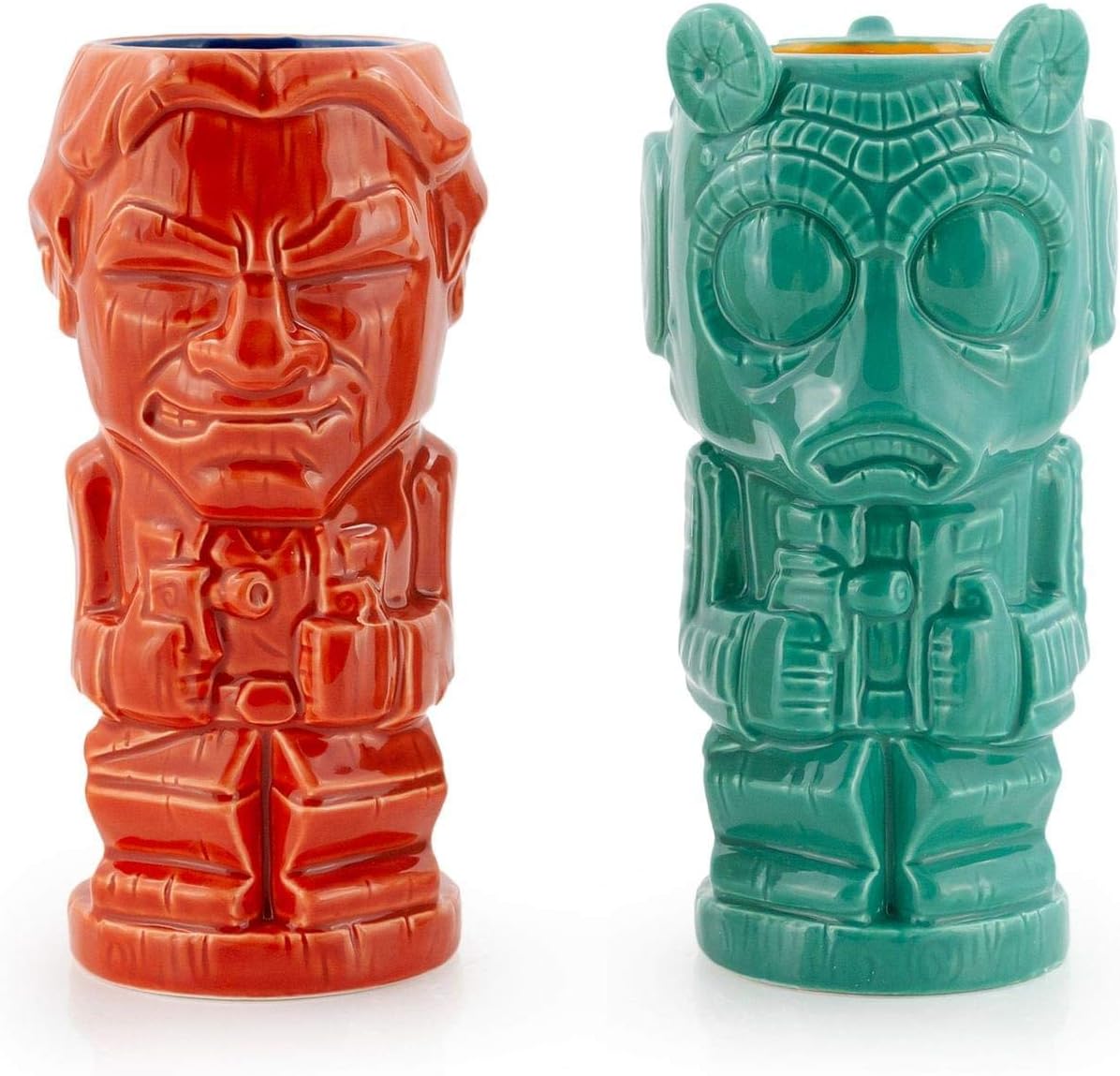 Geeki Tikis Star Wars Han Solo & Greedo Mug Set | Official Star Wars Collectible Tiki Style Ceramic Cup | Holds 19 Oz. & 21 Oz.