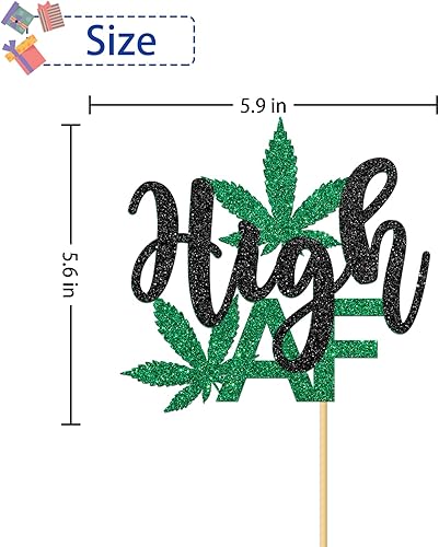 Miniatura 3 de RoadSea Decoración para pastel de cumpleaños con temática de drogas, decoración de pastel de alta AF, decoración de fiesta de cumpleaños de