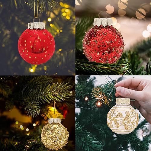 Miniatura 5 de 25 bolas de Navidad de 2.36 pulgadas, inastillables, color café, dorado, adornos colgantes para árbol de Navidad