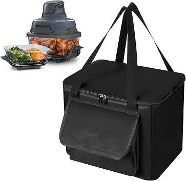 Carrying Bag Compatible with Ninja Crispi Air Fryer FN101GY Portable Outdoor Airfryer Travel Carrier Case Bag with Pocket Waterproof Heat Resistant Carrying Bag for Air Fryer