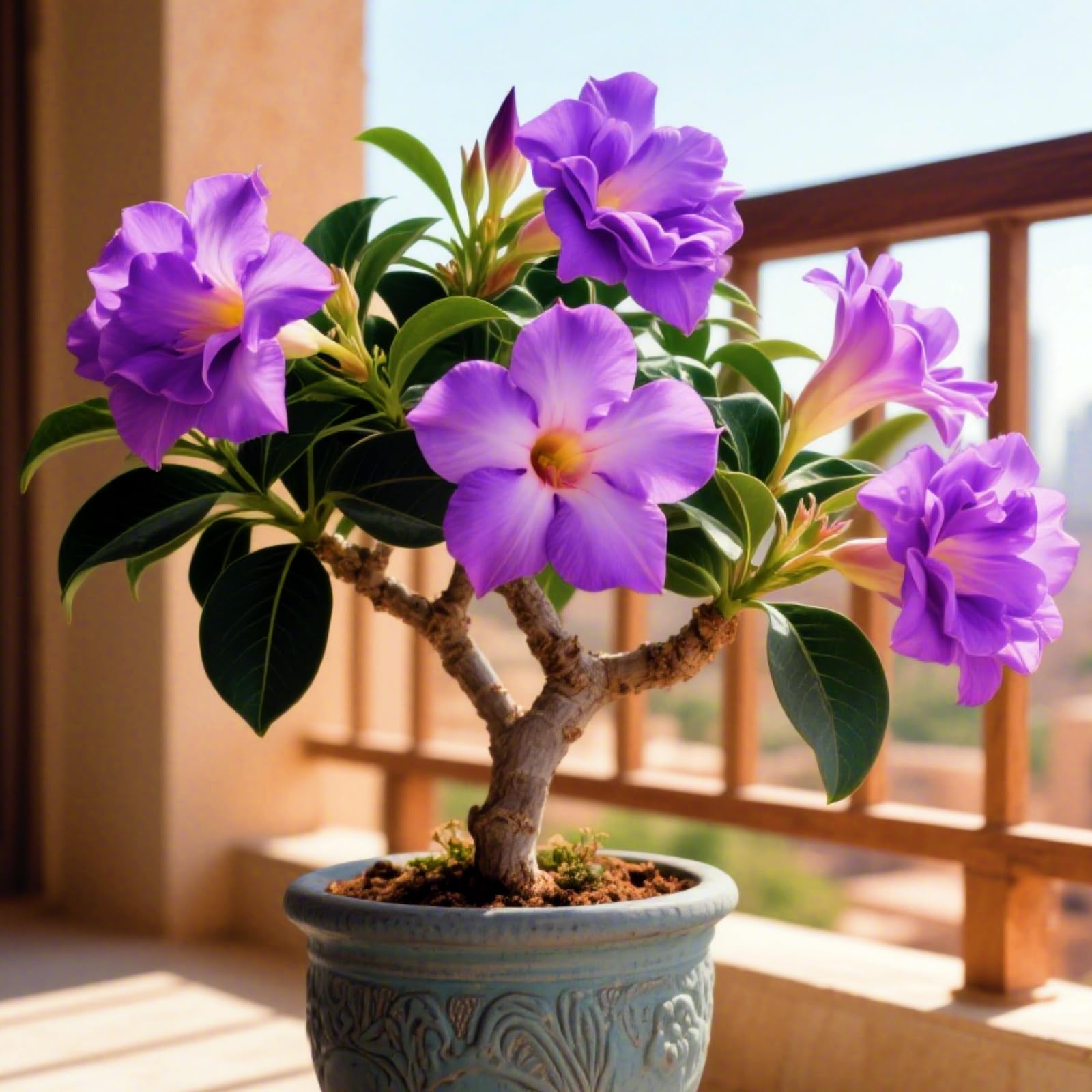 Beautiful Desert Rose Rhizome, Hardy Perennial, Garden Decoration, No Watering Required, Professional Planting, Suitable for Spring and Autumn-5 Bulbs-A โ image 1
