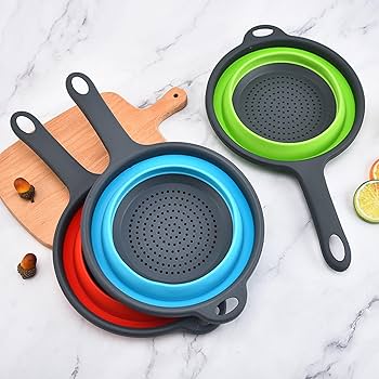 折りたたみザル シリコン 丸型 折りたたみストレーナー ハンドルスペース付き Amazon｜uxcell 折りたたみザル シリコン 丸型 折りたたみ