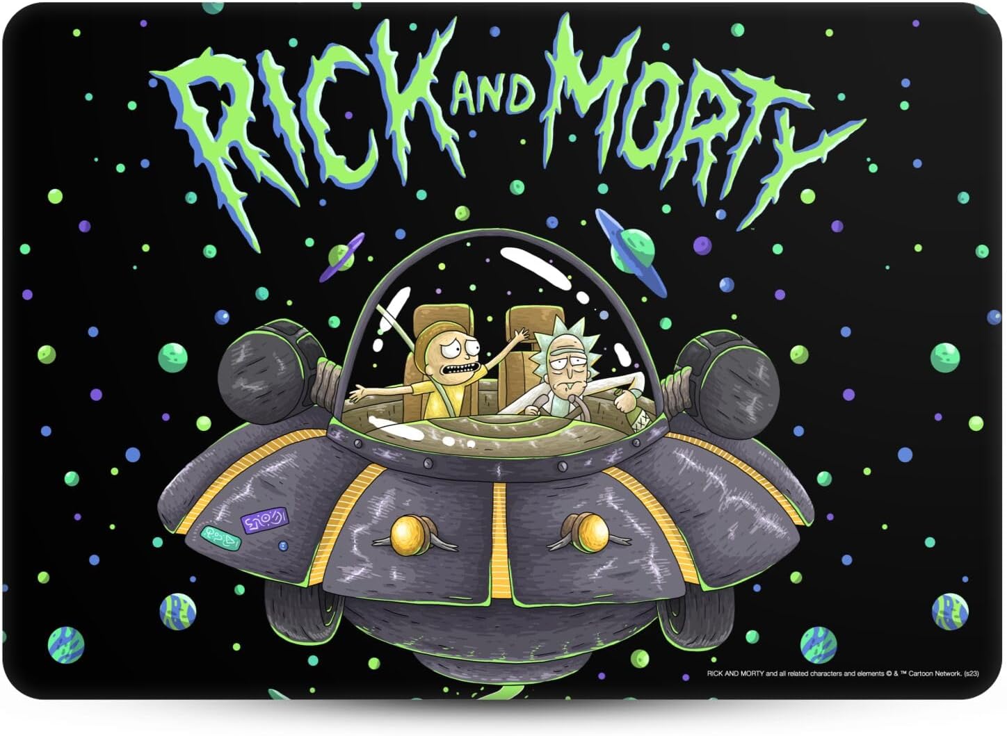 Head Case Designs Officially Licensed Rick and Morty The Space Cruiser Graphics Vinyl Sticker Skin Decal Cover Compatible with MacBook Pro 14" A2442