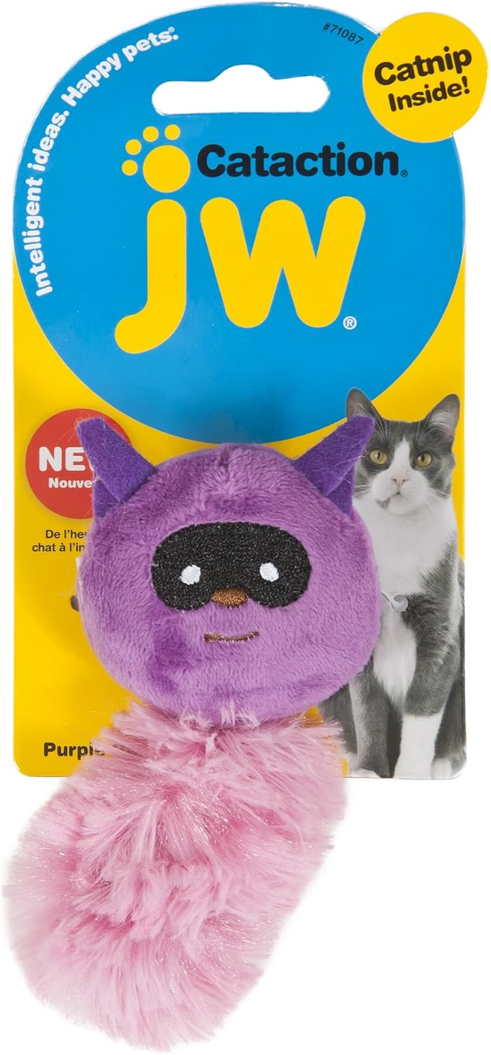 Petmate JW Cataction Catnip Raccoon Toy, Multicolor