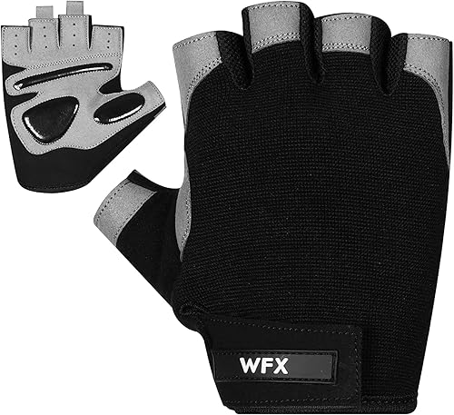 Miniatura 6 de Guantes de gimnasio de entrenamiento de levantamiento de pesas para hombres y mujeres, soporte de muñeca, acolchados, extra agarre, protección