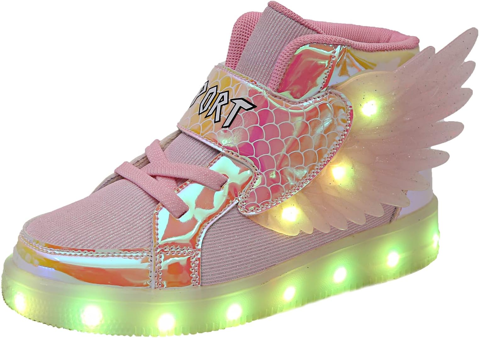 Aizeroth LED Light up Trainers 7 Colors Luminous Flashing USB Charge High top Breathable Sport Running Shoes Gymnastic Tennis Sneakers The Best Gift for Boys and Girls Birthday/Christmas