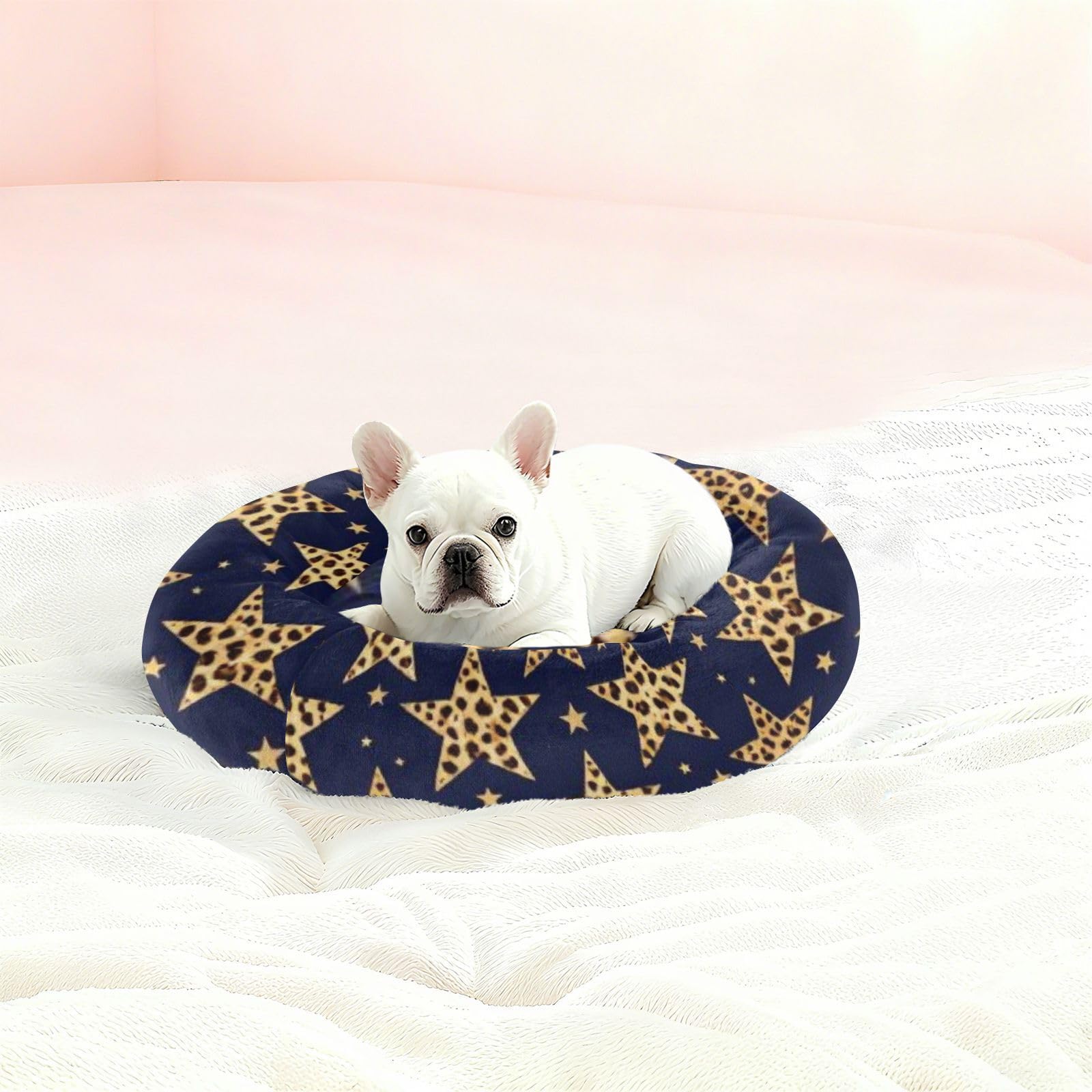 GuoChe Cuccia per gatti blu navy leopardo stella
